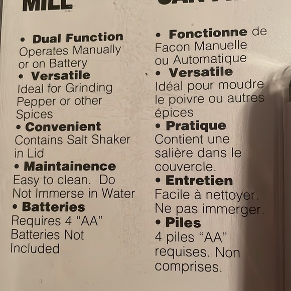 Vintage 90’s Salton cordless pepper mill NWT - Picture 4 of 7